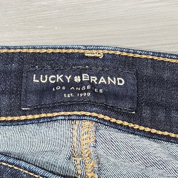 Lucky Brand Jeans Mid Rise Straight Sweet Size 10/30 Dark Wash - Picture 6 of 13